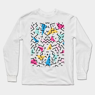 90's Dizzy Funky Colorful Pattern Long Sleeve T-Shirt